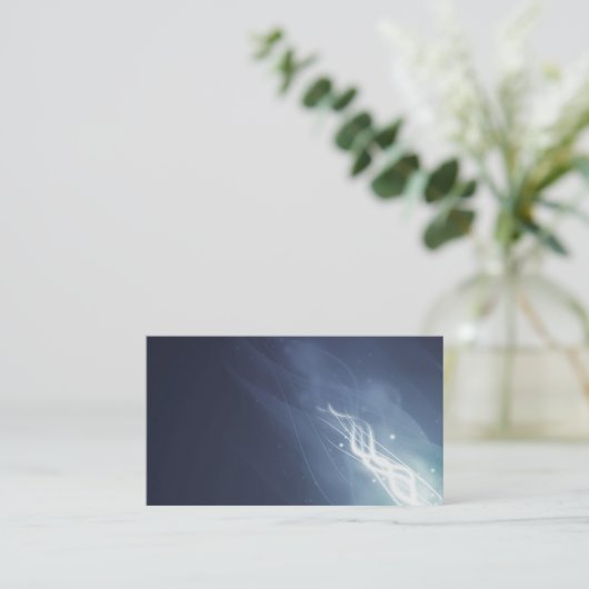 Dunkelblauer Glüheffekt - Visitenkarte (Stehend Vorderseite)