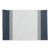 Dunkelblauer Grau, einfacher Streifen Abstrakt Kissenbezug (Rückseite-Rechts)