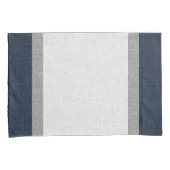 Dunkelblauer Grau, einfacher Streifen Abstrakt Kissenbezug (Vorderseite-Rechts)