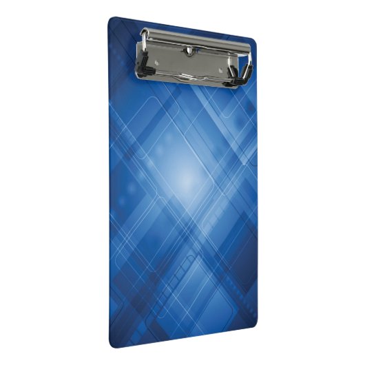 Dunkelblauer High-Techer Hintergrund Mini Klemmbrett (Schrägansicht)