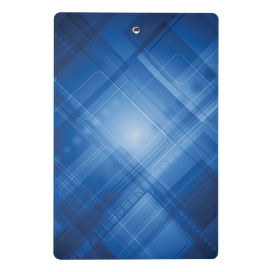 Dunkelblauer High-Techer Hintergrund Mini Klemmbrett (Rückseite)