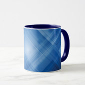 Dunkelblauer High-Techer Hintergrund Tasse (VorderseiteRechts)