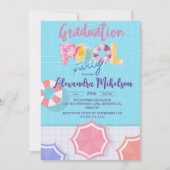 Dunkelblauer Hintergrund der Party-Graduierungspar Einladung (Vorderseite)