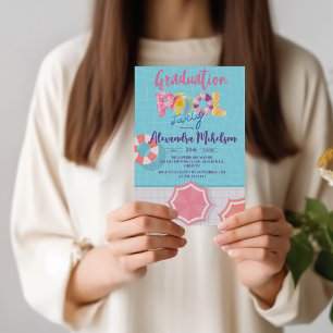 Dunkelblauer Hintergrund der Party-Graduierungspar Einladung