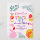 Dunkelblauer Hintergrund der Party-Graduierungspar Einladung (Vorderseite)