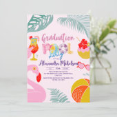 Dunkelblauer Hintergrund der Party-Graduierungspar Einladung (Stehend Vorderseite)