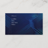 Dunkelblauer Hintergrund mit Linien Visitenkarte (Rückseite)