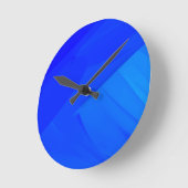 Dunkelblauer Hintergrund Runde Wanduhr (Winkel)