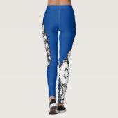 dunkelblauer Kraken Tentacle Leggings (Rückseite)