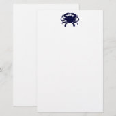 Dunkelblauer Krebs Briefpapier (Vorne/Hinten)
