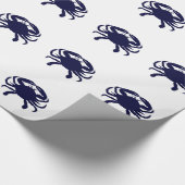 Dunkelblauer Krebs Geschenkpapier (Ecke)