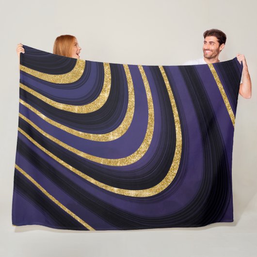 Dunkelblauer lila Marmor Fleecedecke (Beispiel)