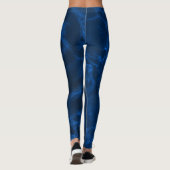 Dunkelblauer Marmor Leggings (Rückseite)
