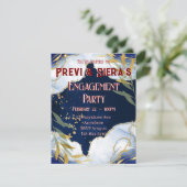 Dunkelblauer Marmor mit Gold Einladung (Stehend Vorderseite)