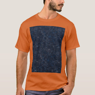 Dunkelblauer Marmor T-Shirt