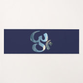 Dunkelblauer Om Mantra Yoga Mat Ocean Meditation Yogamatte (Vorderseite (Horizontal))
