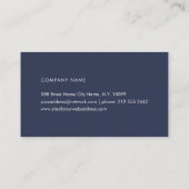 Dunkelblauer Profi Visitenkarte (Rückseite)