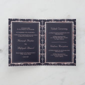 Dunkelblauer Rosa Kronleuchter bei muslimischen Ho Einladung (Innenseite)