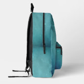 Dunkelblauer Schädel mit Rose. Bedruckter Rucksack (Links)