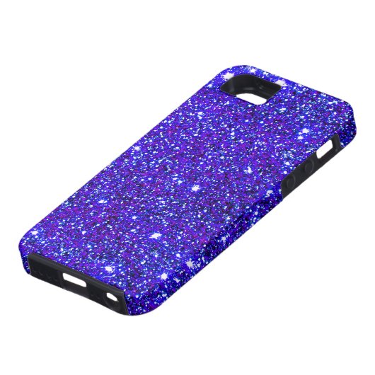 Dunkelblauer Schein-Glitzer-Nachthimmel Starfield Case-Mate iPhone Hülle (unten)