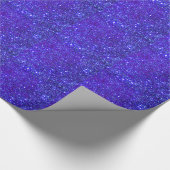 Dunkelblauer Schein-Glitzer-Nachthimmel Starfield Geschenkpapier (Ecke)