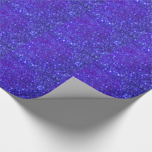 Dunkelblauer Schein-Glitzer-Nachthimmel Starfield Geschenkpapier (Ecke)
