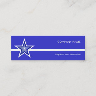 Dunkelblauer Star, blaue Zunge Mini Visitenkarte