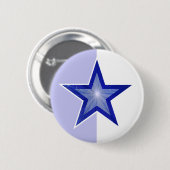 Dunkelblauer Star-Button blass weiß Button (Vorne & Hinten)
