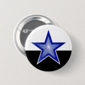 Dunkelblauer Star-Button weiß schwarz Button (Vorne & Hinten)