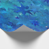 Dunkelblauer Star Weihnachten Geschenkpapier (Ecke)