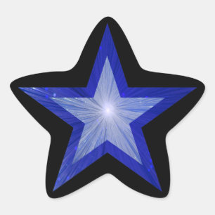 Dunkelblauer Sternenaufkleber schwarz Stern-Aufkleber