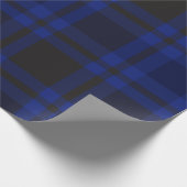 Dunkelblauer Tartan Karierter Karo Wrapping Paper  Geschenkpapier (Ecke)