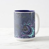 Dunkelblauer Tierkreis-Zeichen-Skorpion mystisch Zweifarbige Tasse (VorderseiteRechts)