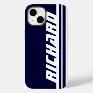 Dunkelblauer u. weißer Streifensport iphone 5 Case-Mate iPhone Hülle