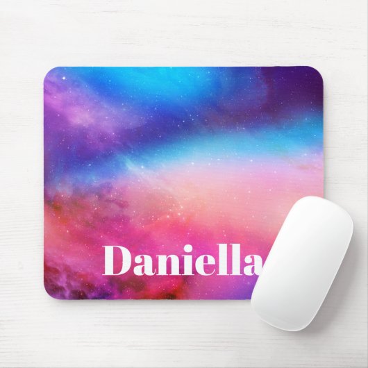Dunkelblauer und rosa Holografischer Himmel mit In Mousepad (Mit Mouse)