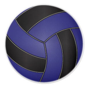 Dunkelblauer und schwarzer Volleyball Keramikknauf