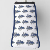 Dunkelblauer Wasserfarbenwald Pinienbäume Golf Headcover (Rotieren 90)