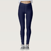 Dunkelblauer weißer Streifen Leggings (Vorderseite)