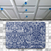 Dunkelblauer Weißwald Tierart Kunst Badematte