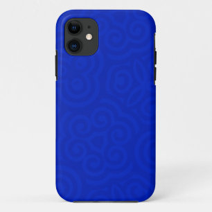 Dunkelblaues abstraktes Muster iPhone 11 Hülle