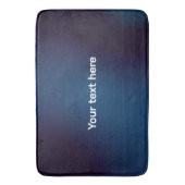 Dunkelblaues Abstraktes Muster | Füge Text hinzu Badematte (Vorderseite Vertikal)