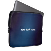 Dunkelblaues Abstraktes Muster | Füge Text hinzu Laptopschutzhülle (Vorne Rechts)