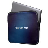 Dunkelblaues Abstraktes Muster | Füge Text hinzu Laptopschutzhülle (Vorderseite Links)