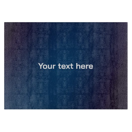 Dunkelblaues Abstraktes Muster | Füge Text hinzu Schneidebrett (Vorderseite)