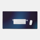 Dunkelblaues Abstraktes Muster | Füge Text hinzu Schreibtischunterlage (Tastatur & Maus)