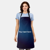 Dunkelblaues Abstraktes Muster | Füge Text hinzu Schürze (Getragen)