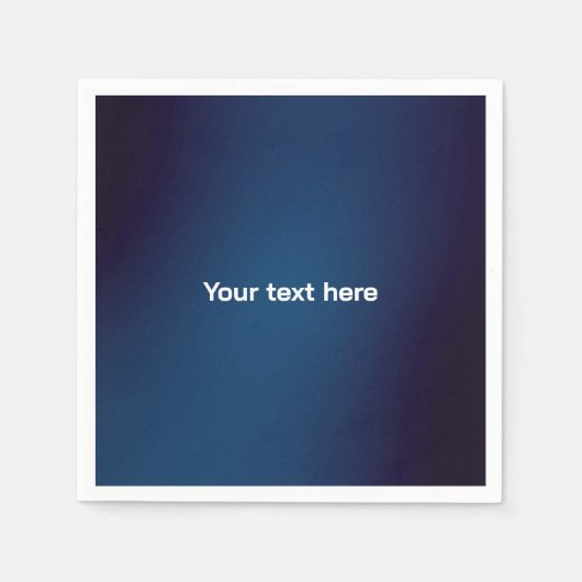 Dunkelblaues Abstraktes Muster | Füge Text hinzu Serviette (Vorderseite)