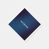 Dunkelblaues Abstraktes Muster | Füge Text hinzu Serviette (Ecke)