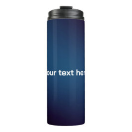 Dunkelblaues Abstraktes Muster | Füge Text hinzu Thermosbecher