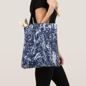 Dunkelblaues Abstraktes Muster Tasche (Von Nahem)